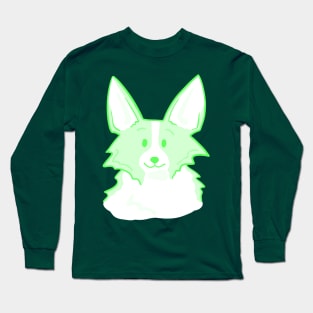 Super Cute Light Green Corgi Long Sleeve T-Shirt